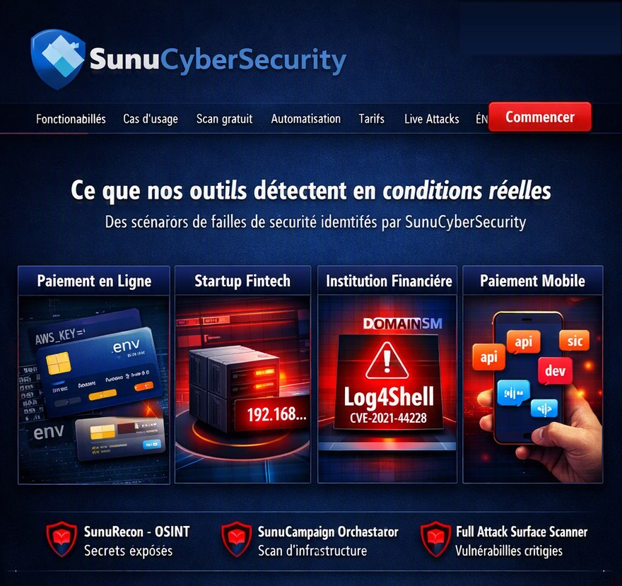 SunuCyberSecurity : détection de failles de sécurité en conditions réelles